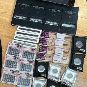 Assortment of DIY lash extensions Lashify, Linx, Flutterhabit, Kiss, Lilac St